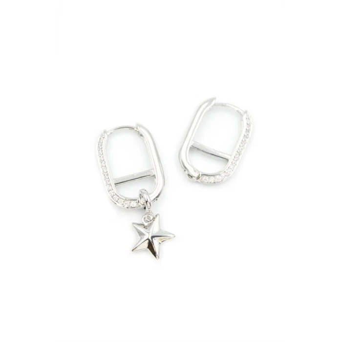 ieg™ Halka Yıldız Küpe - Gümüş