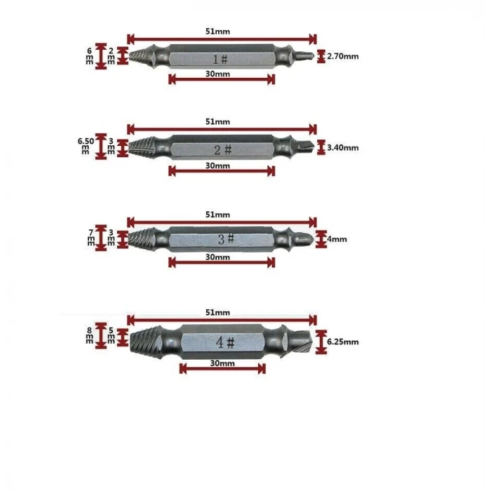 ieg™ Hasar Görmüş Vida Çıkarıcı 4 Farklı Uç