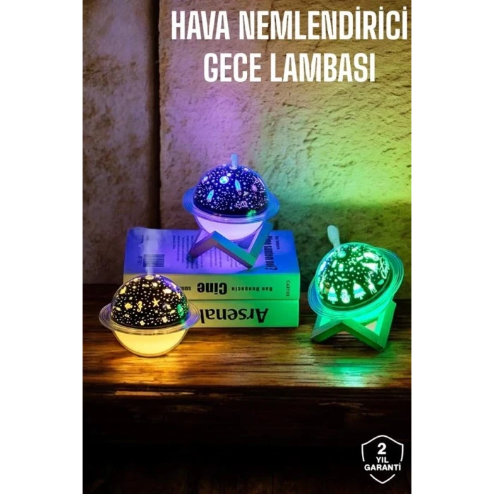 ieg™ Hava Nemlendirici Masa ve Gece Lambası USB Projeksiyon Aromaterapi