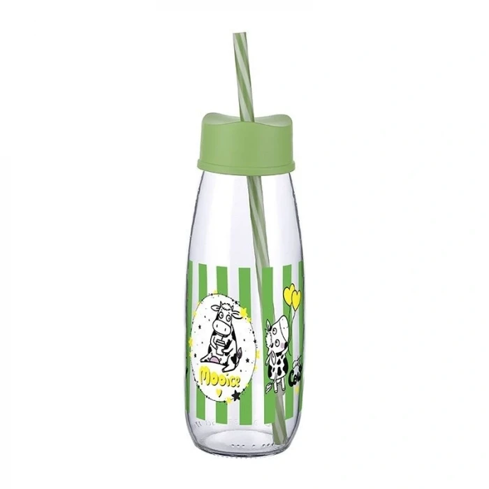 ieg™ Hayvan Figürlü Pipetli Su Ve Süt Şişesi Cam 500 Ml