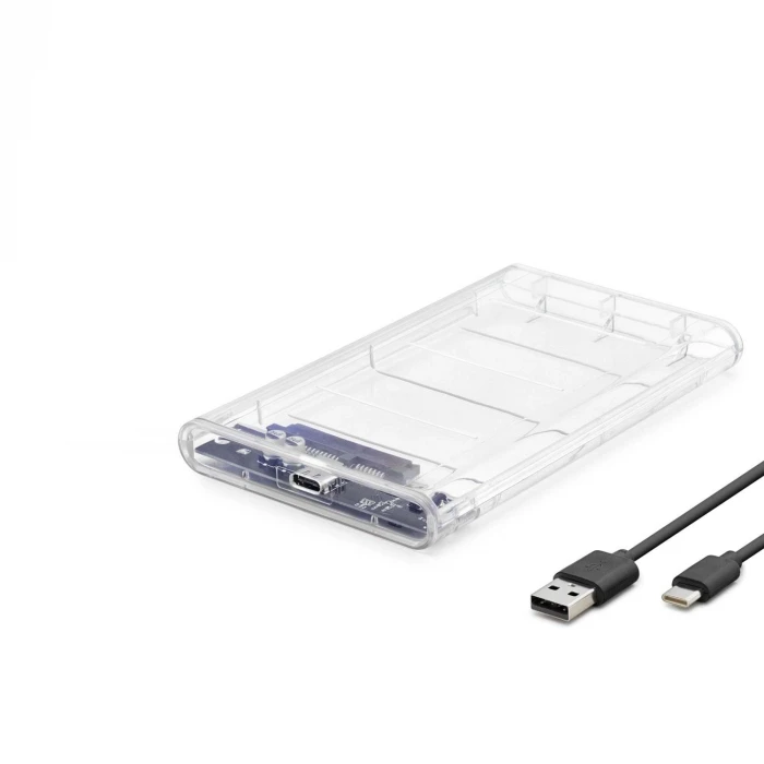ieg ™ Hdd Kutu Type-C3.1 + Usb3.0 2.5 Transparent HDX1766