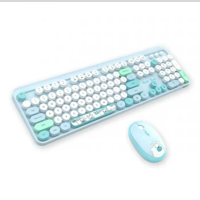 ieg™ Hello Bear Mavi Klavye Mouse Set