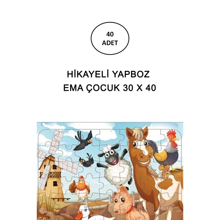 İEG Hikayeli Yapboz Ema Çocuk 30 x 40 - 40 Adet