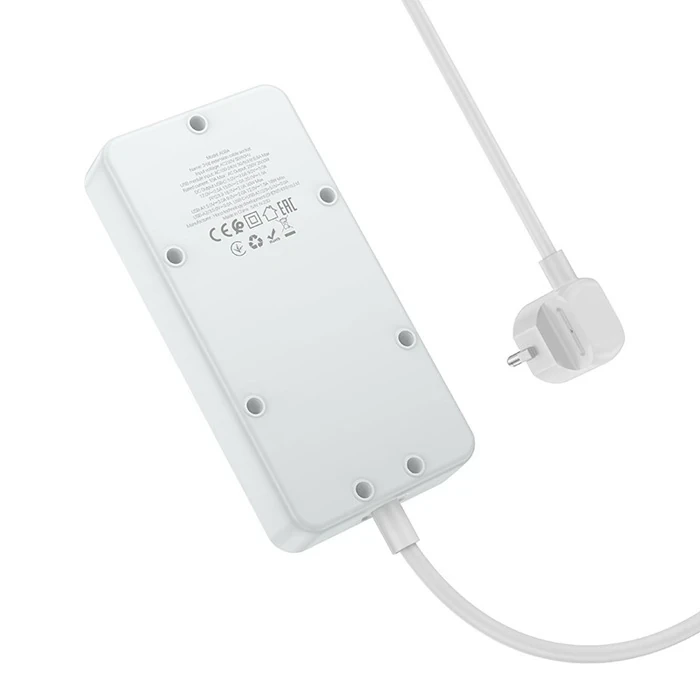ieg™ Hoco Ac8a 2500w 3 Priz + 3 Usb + 30w Type-c Multifonksiyonel Priz Çoğaltıcı Şarj Aleti
