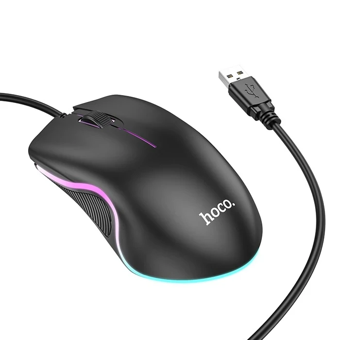 ieg™ Hoco Gm19 Rgb Led Işıklı Gamer Oyuncu Kablolu Optik Mouse