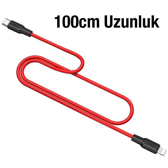 ieg™ Hoco X21 Plus Pd 20w Type-c To İphone Lightning Silikon Hızlı Şarj Ve Data Kablosu