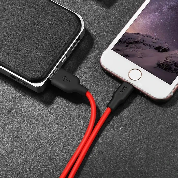 ieg™ Hoco X21 Plus Usb To İphone Lightning Silikon Hızlı Şarj Ve Data Kablosu