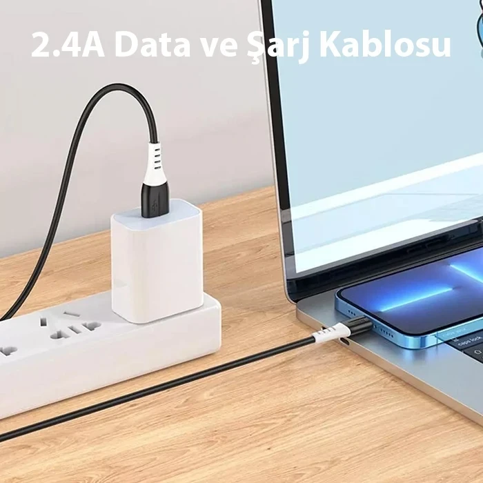 ieg™ Hoco X82 İphone Lightning To Usb 2.4a Silikon Data Ve Şarj Kablosu
