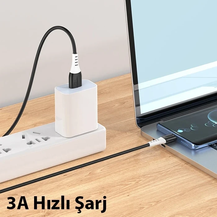 ieg™ Hoco X82 Type-c To Usb 3a Hızlı Silikon Data Ve Şarj Kablosu