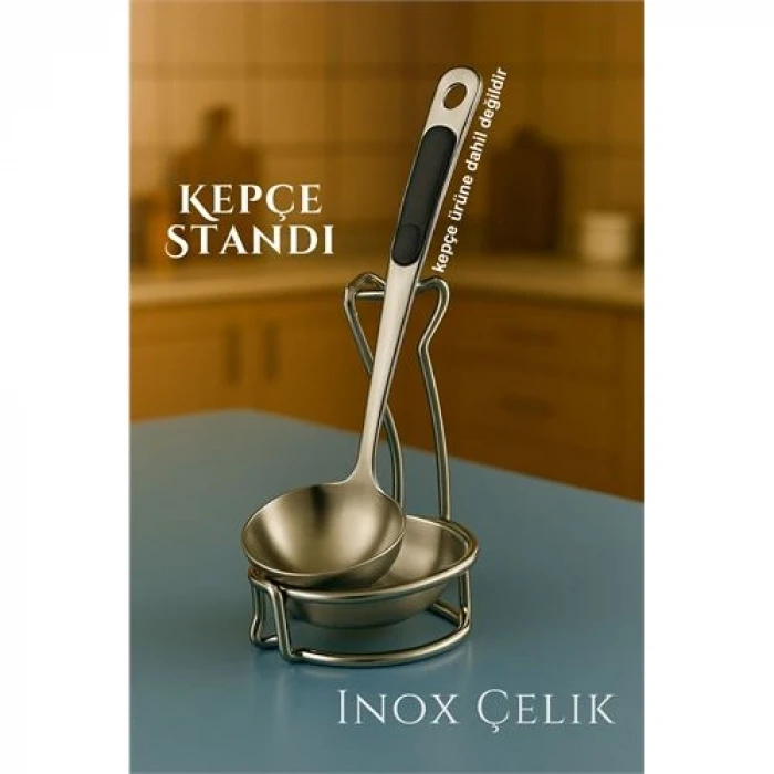 ieg™ Hsnet Inox Kepçe Standı - Kaşık Kepçe Standı- Profesyonel Şef Tasarımı