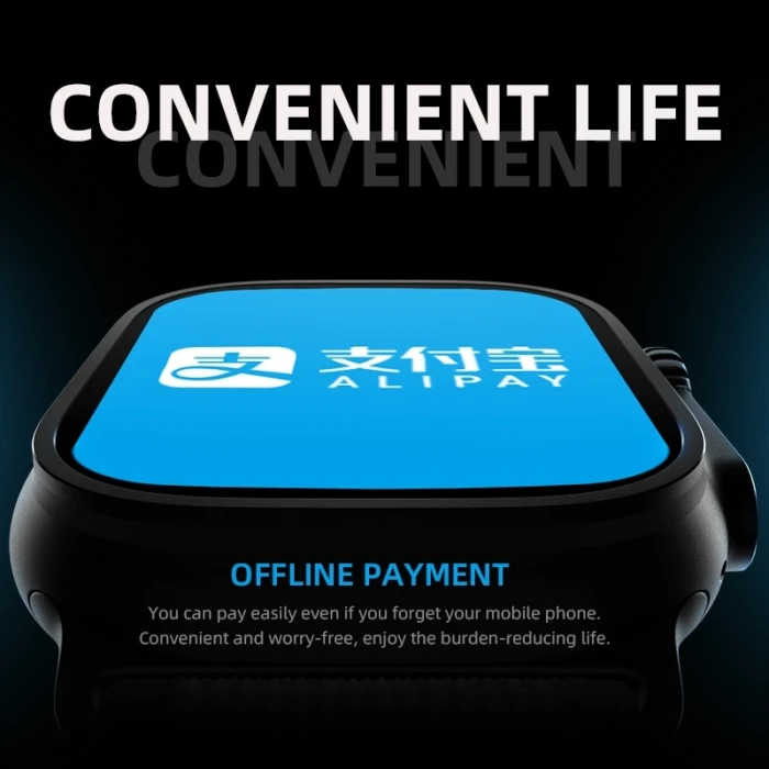 ieg™ Hw8 Ultra Çift Kordon 49mm  Siri Nfc Bluetooth Arama Konuşma  İos & Android Uyumlu Akıllı Saat