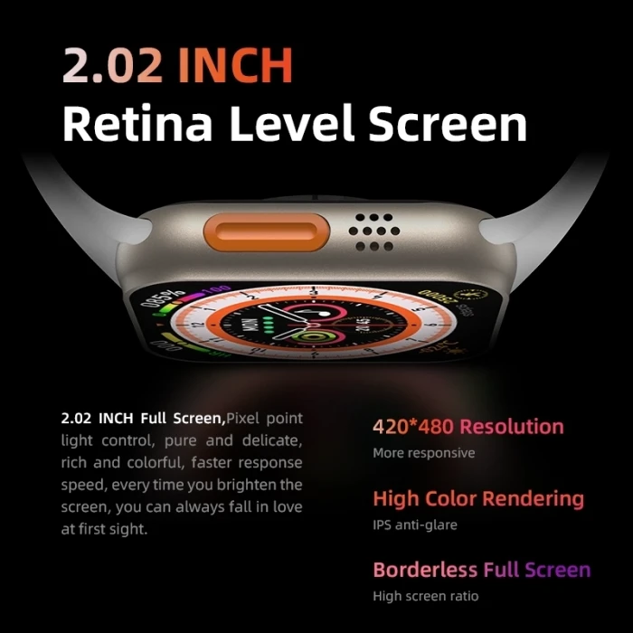ieg™ Hw8 Ultra Çift Kordon 49mm - Siri Nfc Bluetooth Arama Konuşma - İos & Android Uyumlu Akıllı Saat