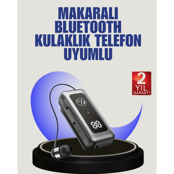 ieg™ İçi Sarılabilen Kablo Ve Yaka Klipsli Bluetooth Kulaklık
