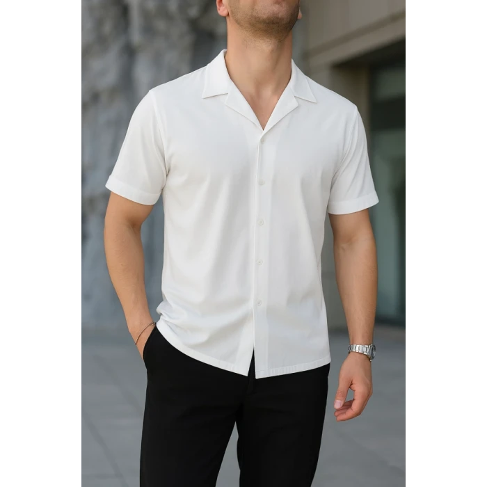 ieg™ İki İplik Kumaş  Gömlek - Beyaz