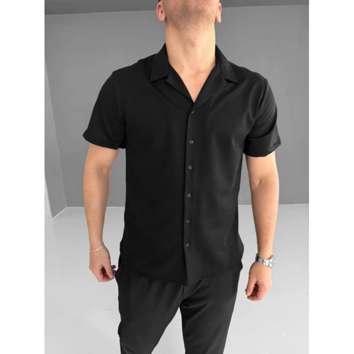 ieg™ İki İplik Kumaş Gömlek - Siyah