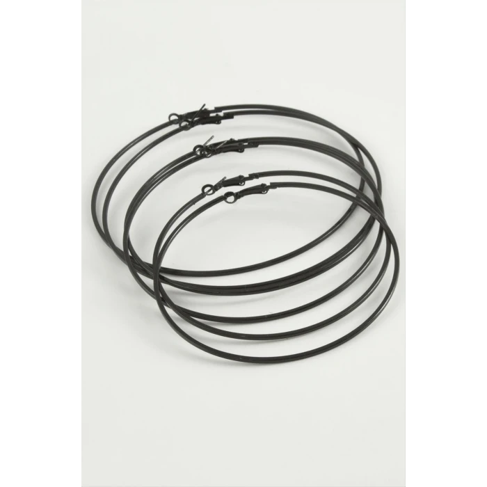 ieg™ İnce Boru Metal Halka Küpe 6 Adet