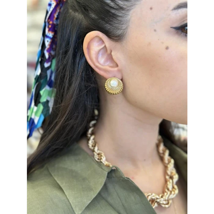 İEG İnci Küpe - Altın