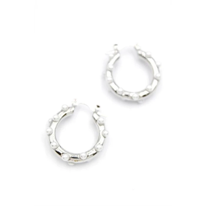 ieg™ İncili Halka Küpe - Gümüş