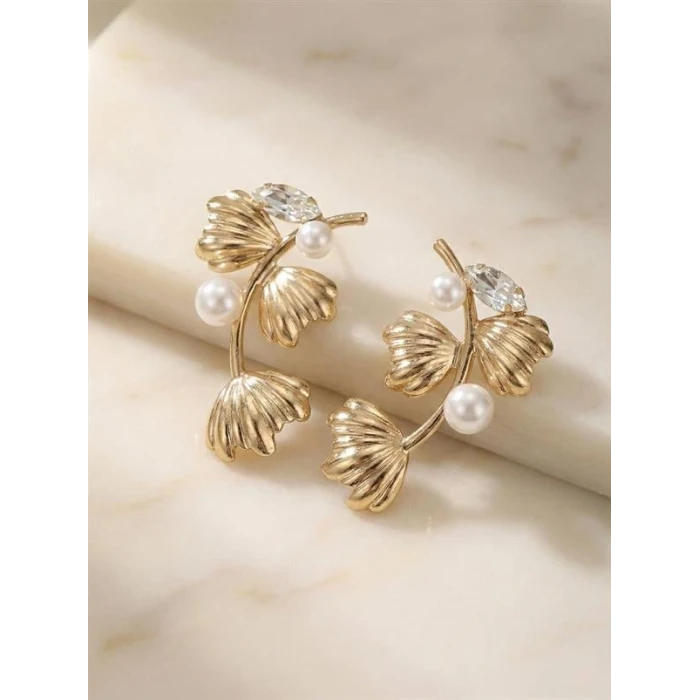 ieg™ İncili Metal Küpe - Altın