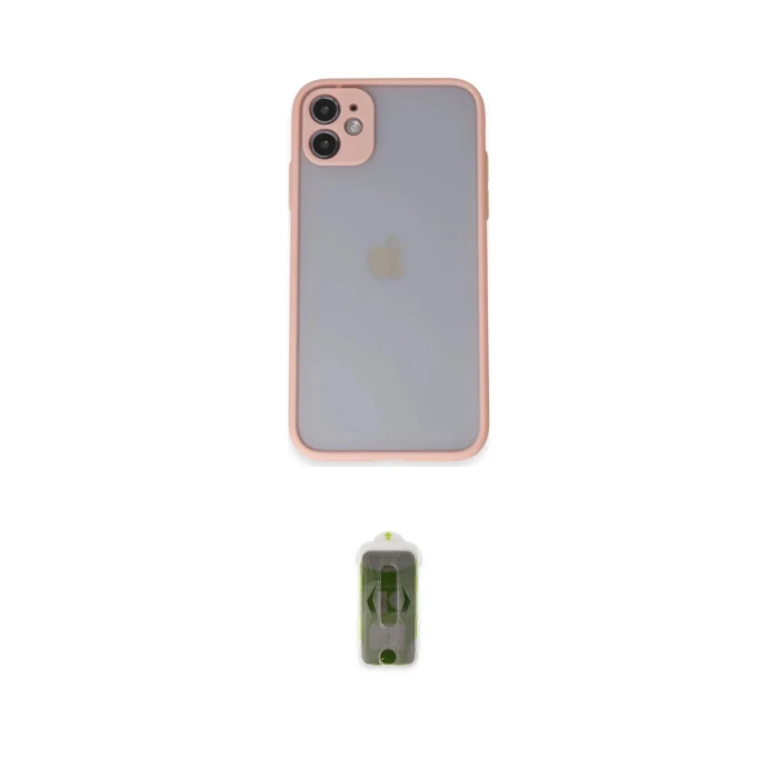 ieg™ iPhone 11 Kılıf Ahenk Çizgi Serisi - Siyah Joko Magic 5D Hayalet Cam