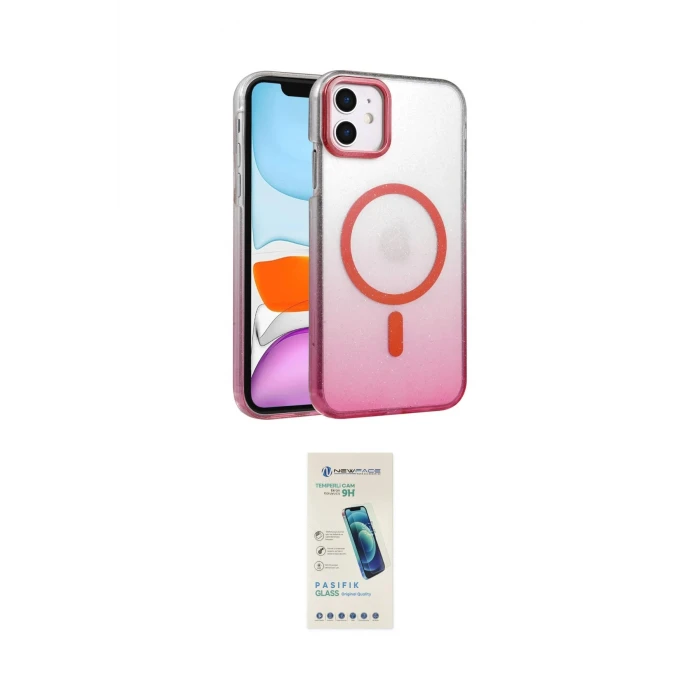 ieg™ iPhone 11 Kılıf Ahenk Doku Özel Seri - Şeffaf Pasifik Cam Ekran Koruyucu