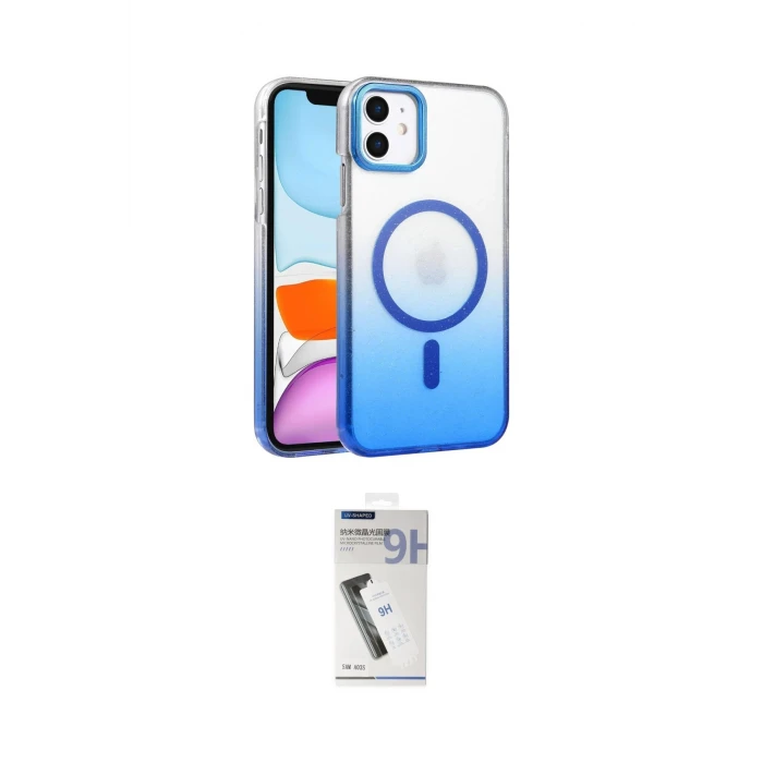 ieg™ iPhone 11 Kılıf Ahenk Doku Özel Seri - Şeffaf Uv Polymer Nano Ekran Koruyucu