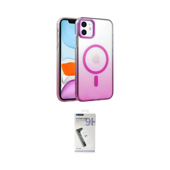 ieg™ iPhone 11 Kılıf Ahenk Doku Özel Seri - Şeffaf Uv Polymer Nano Ekran Koruyucu
