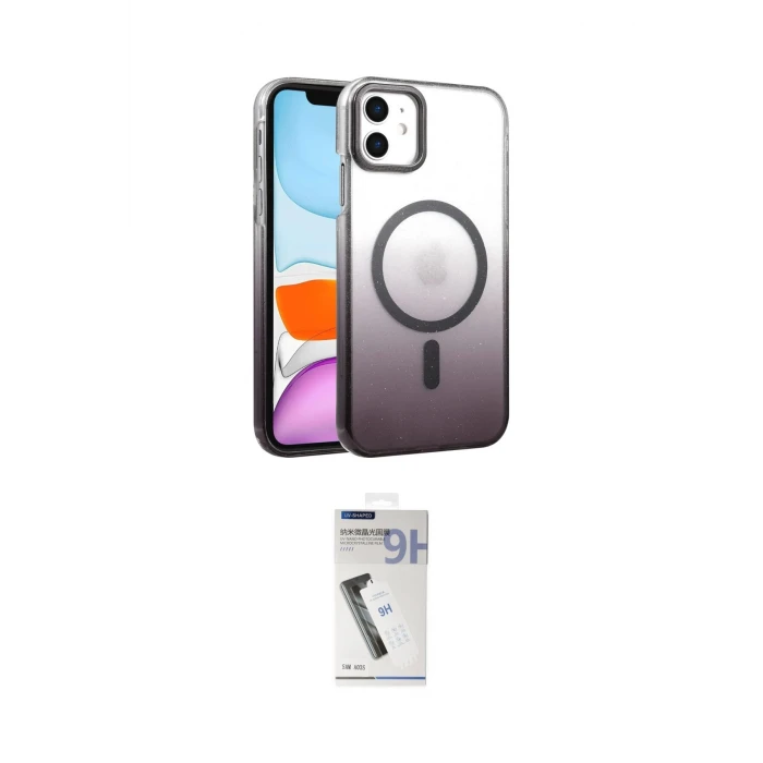 ieg™ iPhone 11 Kılıf Ahenk Doku Özel Seri - Şeffaf Uv Polymer Nano Ekran Koruyucu
