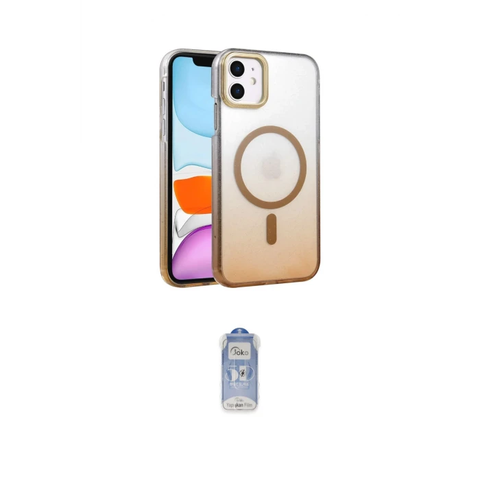 ieg™ iPhone 11 Kılıf Ahenk Doku Özel Seri - Siyah Joko Magic 5D Cam