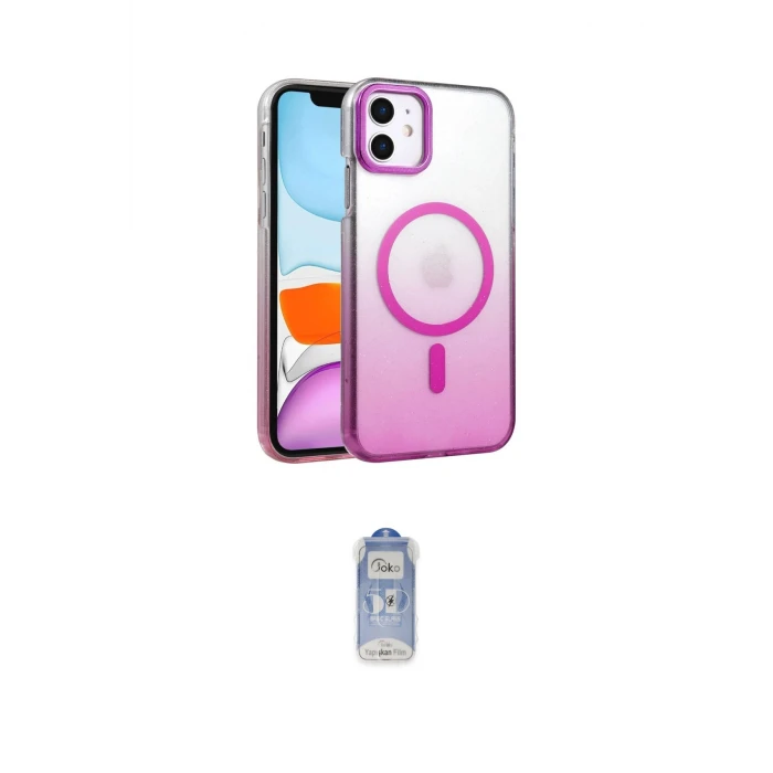 ieg™ iPhone 11 Kılıf Ahenk Doku Özel Seri - Siyah Joko Magic 5D Cam