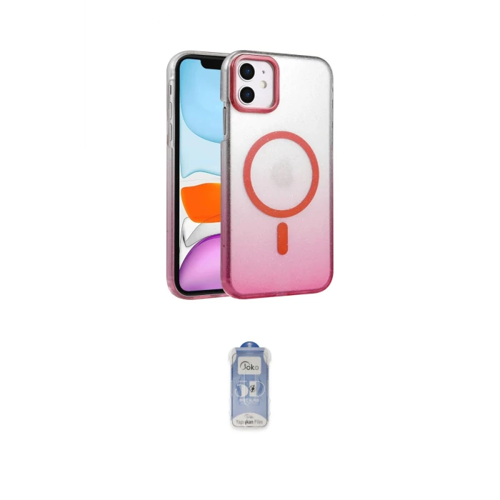 ieg™ iPhone 11 Kılıf Ahenk Doku Özel Seri - Siyah Joko Magic 5D Cam