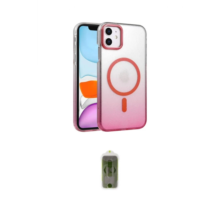 ieg™ iPhone 11 Kılıf Ahenk Doku Özel Seri - Siyah Joko Magic 5D Hayalet Cam