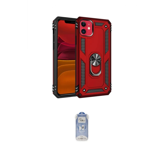 ieg™ iPhone 11 Kılıf Ahenk Klasik Koleksiyonu - Siyah Joko Magic 5D Cam