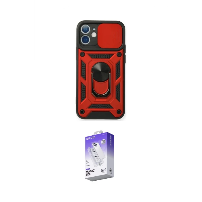 ieg™ iPhone 11 Kılıf Ahenk Klasik - Siyah Bilvis 5in1 3D Magic Cam Ekran Koruyucu