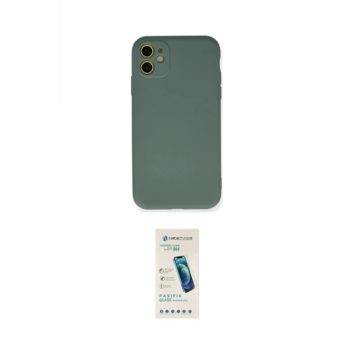 ieg™ iPhone 11 Kılıf Ahenk Serisi - Şeffaf Pasifik Cam Ekran Koruyucu