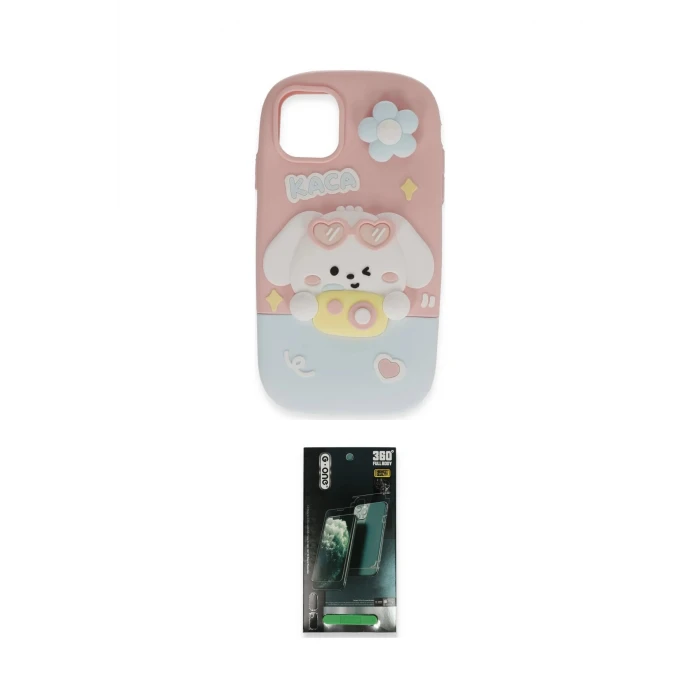 ieg™ iPhone 11 Kılıf Akış Yansıma - Şeffaf 360 Full Body Arka Koruyucu