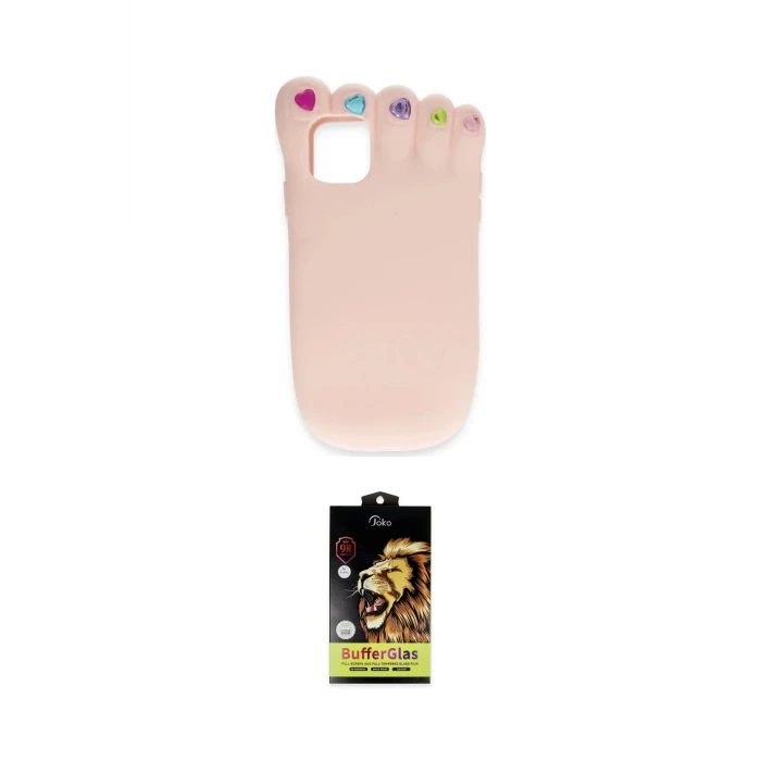 ieg™ iPhone 11 Kılıf Akış Yansıma - Siyah Buffer Cam Ekran Koruyucu