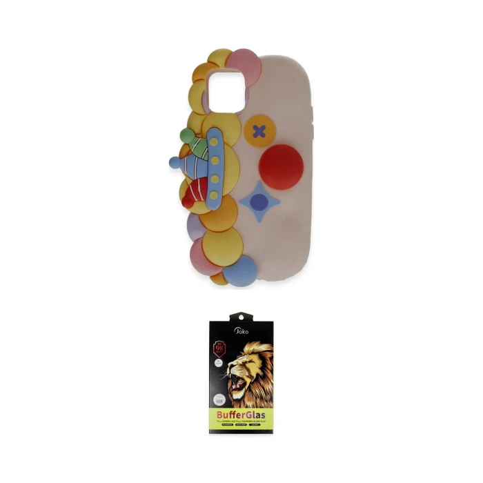 ieg™ iPhone 11 Kılıf Akış Yansıma - Siyah Buffer Cam Ekran Koruyucu