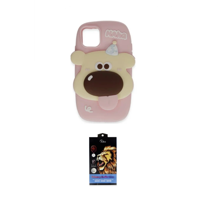 ieg™ iPhone 11 Kılıf Akış Yansıma - Siyah Buffer Hayalet Cam Ekran Koruyucu