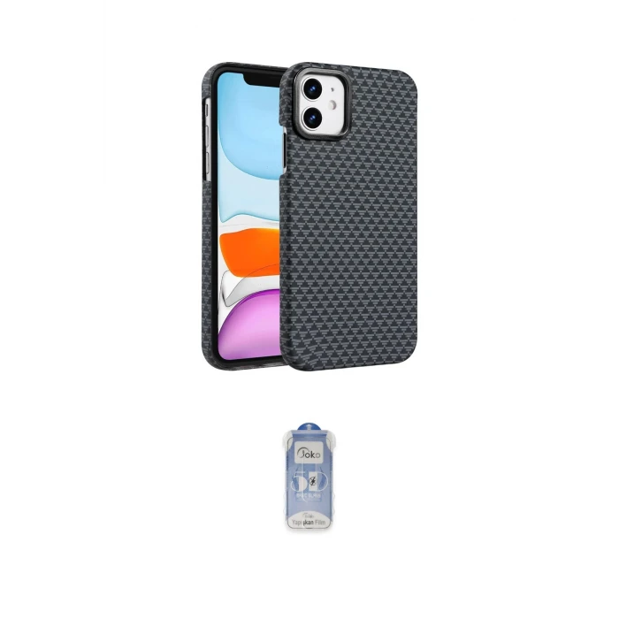 ieg™ iPhone 11 Kılıf Doruk Serisi - Siyah Joko Magic 5D Cam
