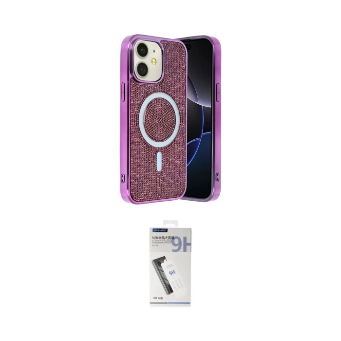 ieg™ iPhone 11 Kılıf Eksen Çizgi - Şeffaf Uv Polymer Nano Ekran Koruyucu