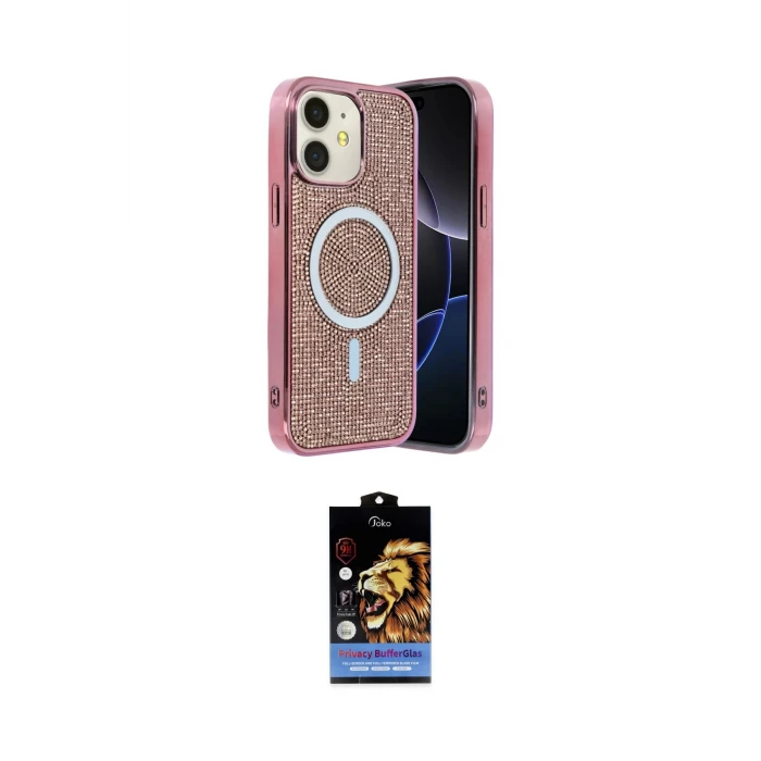 ieg™ iPhone 11 Kılıf Eksen Çizgi - Siyah Buffer Hayalet Cam Ekran Koruyucu