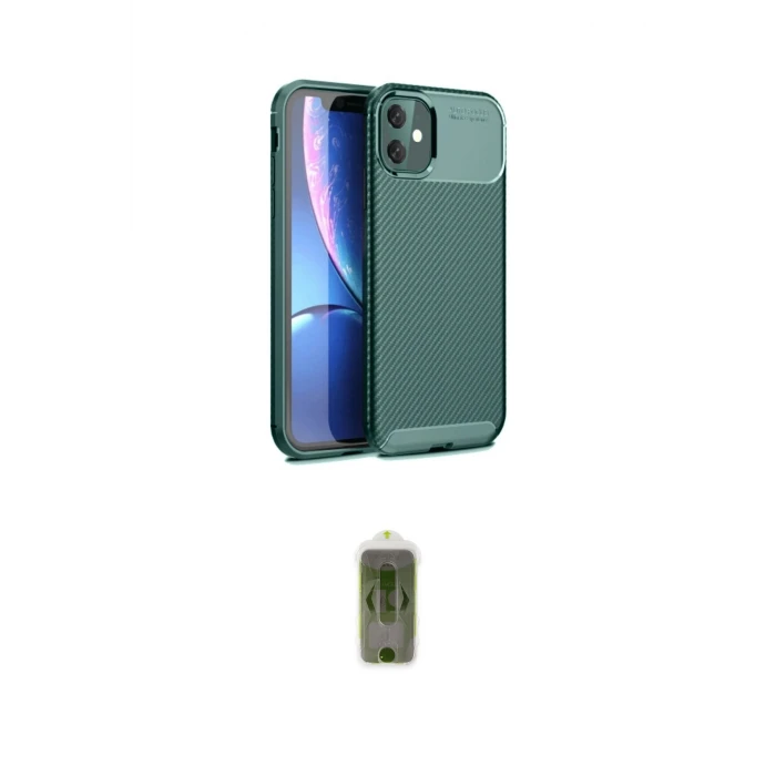 ieg™ iPhone 11 Kılıf Eksen Form Prime - Siyah Joko Magic 5D Hayalet Cam