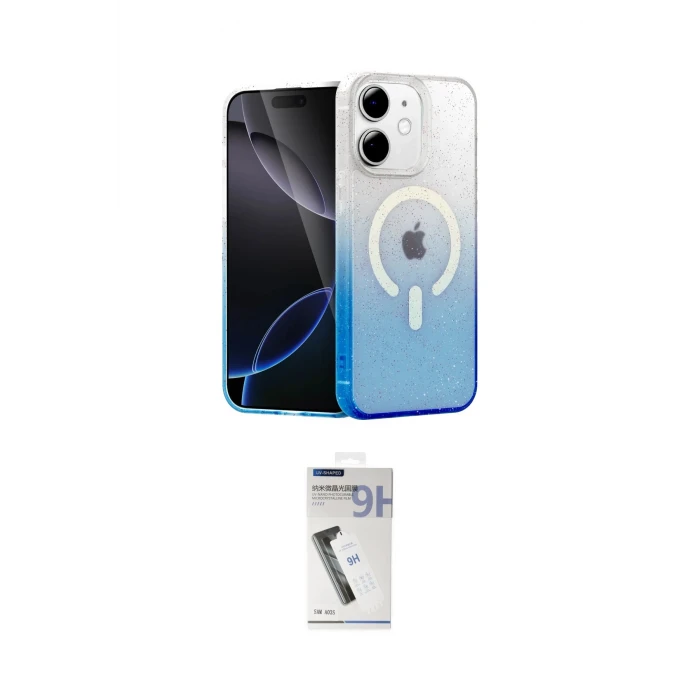 ieg™ iPhone 11 Kılıf Eksen Minimal Özel Seri - Şeffaf Uv Polymer Nano Ekran Koruyucu