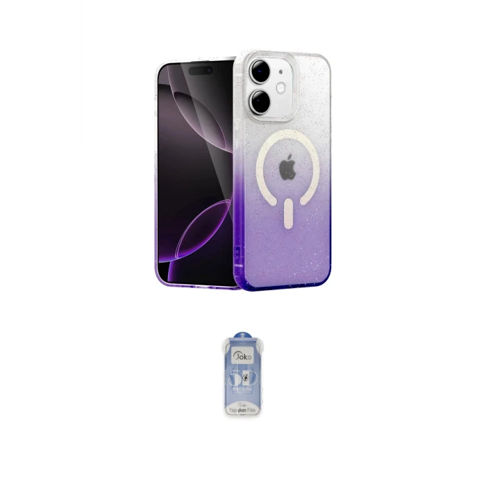 ieg™ iPhone 11 Kılıf Eksen Minimal Özel Seri - Siyah Joko Magic 5D Cam