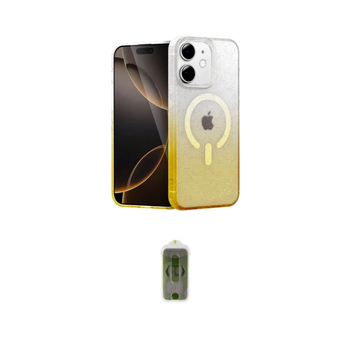 ieg™ iPhone 11 Kılıf Eksen Minimal Özel Seri - Siyah Joko Magic 5D Hayalet Cam
