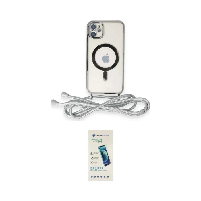 ieg™ iPhone 11 Kılıf Eksen Özel Seri - Şeffaf Pasifik Cam Ekran Koruyucu