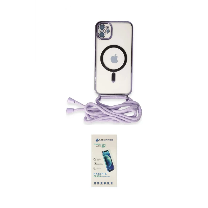 ieg™ iPhone 11 Kılıf Eksen Özel Seri - Şeffaf Pasifik Cam Ekran Koruyucu