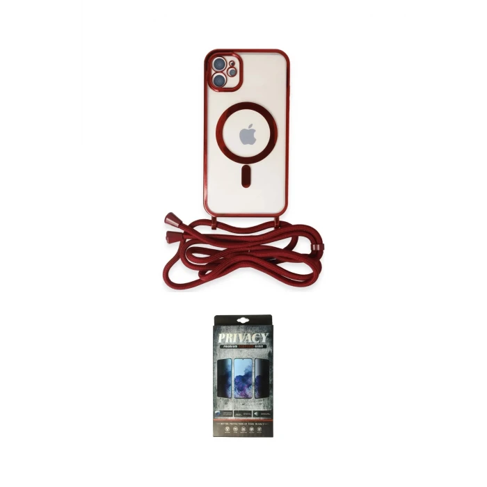 ieg™ iPhone 11 Kılıf Eksen Özel Seri - Siyah 34D Hayalet Izgaralı Cam