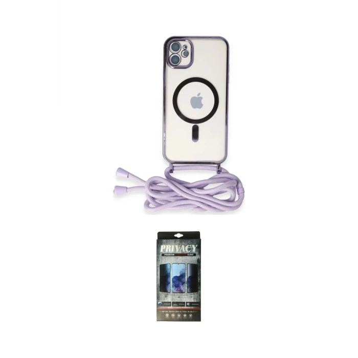 ieg™ iPhone 11 Kılıf Eksen Özel Seri - Siyah 34D Hayalet Izgaralı Cam